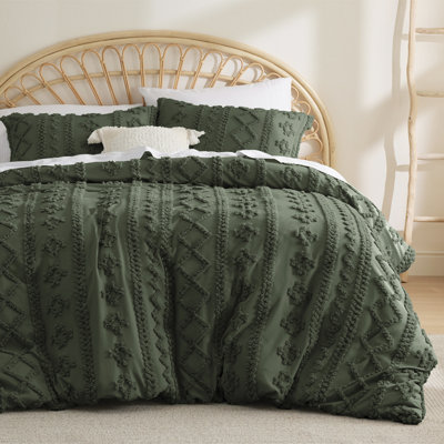 Bedsure Boho Duvet Cover Twin Size, Soft & Comfortable Elegant Design Boho Bedding for Decoration, Machine Washable Comforter Cover for All Seasons