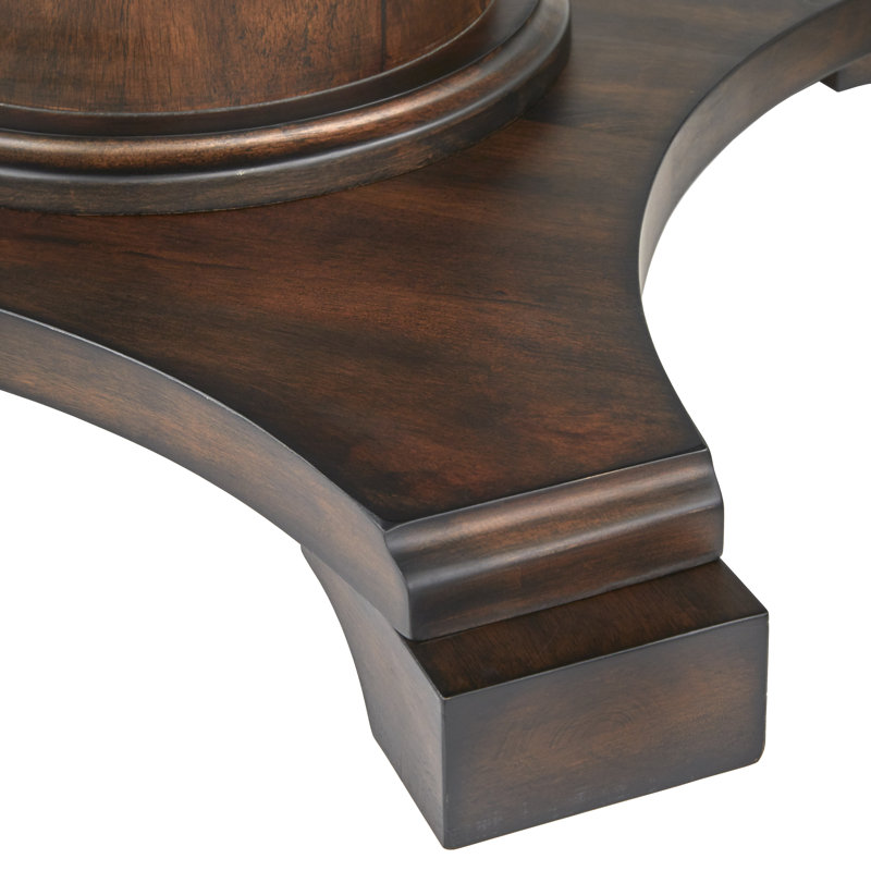 Whitmore 45.25" Pedestal Dining Table, Rustic Brown