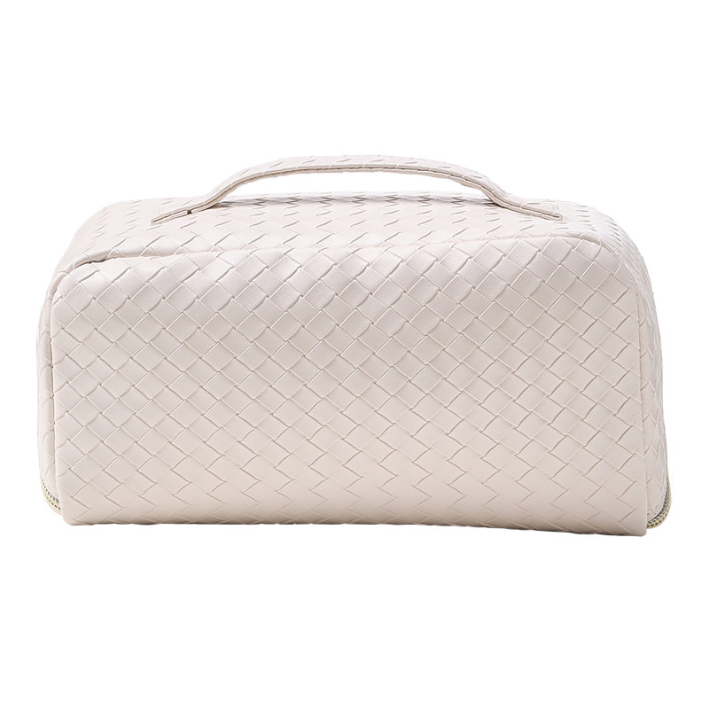 PU Leather Travel Case + Portable, White