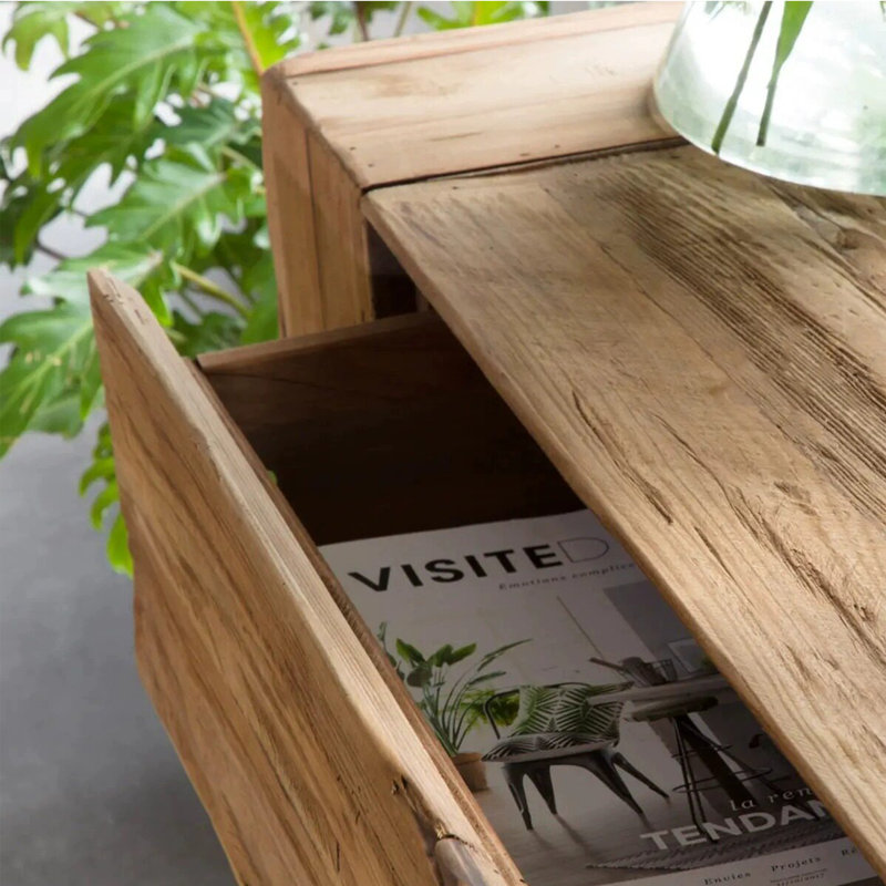 Console en bois massif de style moderne, H 31,5 po x l 62,9 po x P 13,7 po