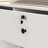 47.2'' W White Reception Desk With Pegboard Front