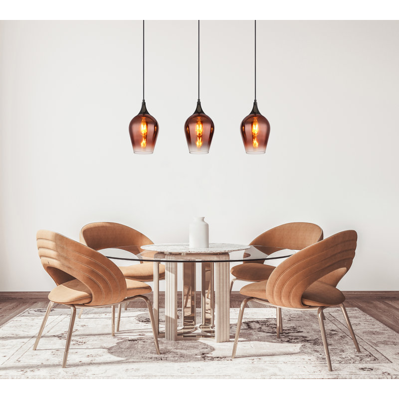 Daytwon 3 - Light Matte Black Pendant, White / opaline