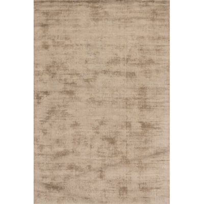 Alva Taupe Hand Loom Knotted Viscose Rug