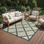 Tapis intérieur / extérieur gris / bleu / ivoire Izola-814222828