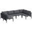  Garden Sofa Set 6 Pcs Anthracite Steel