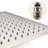Ceiling Mounted Shower In Brushed Nickel With 10" Head And Handheld - Natural Rainfall, Self-cleaning Nozzle, Meets American Standard Pipe Installation Specifications, Wall Containing Mimics
