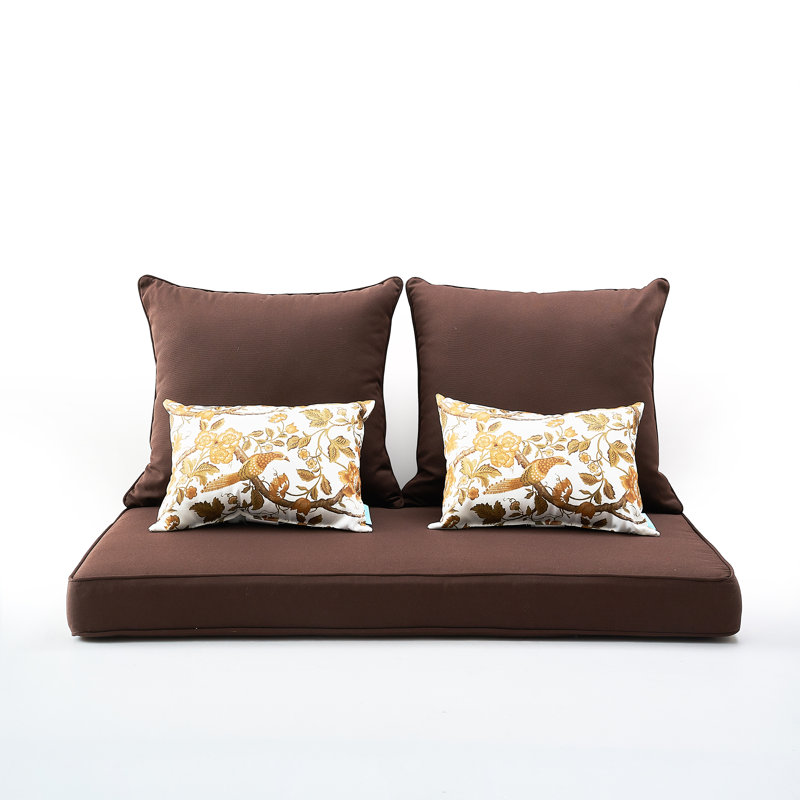 Outdoor 4'' Bench Seat / Back Cushion, Brown