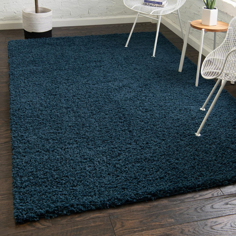 Tapis gris à poils longs Santosha, Gris nuageux, Rectangle 5 pi 1 po x 7 pi 1 po