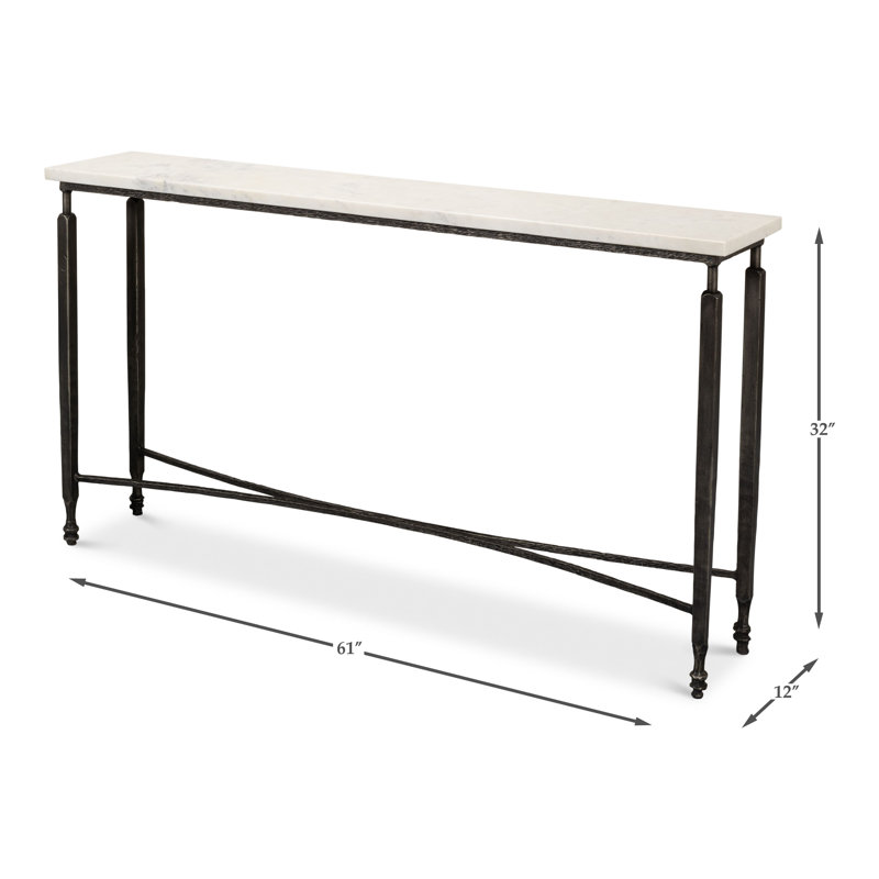 Mykos 61'' W Marble Console Table