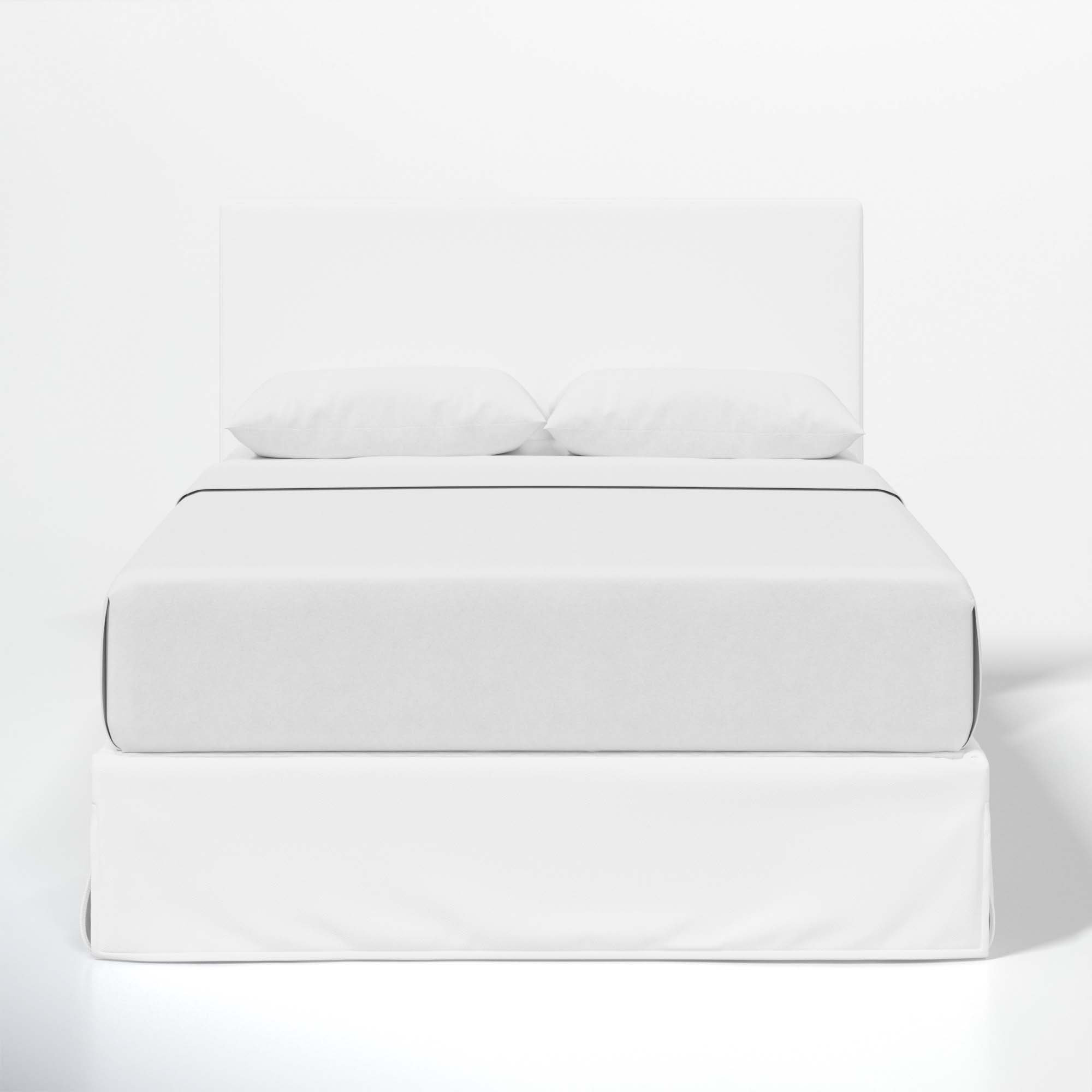 Verona Upholstered Slipcover Bed, Queen, White Performance Twill
