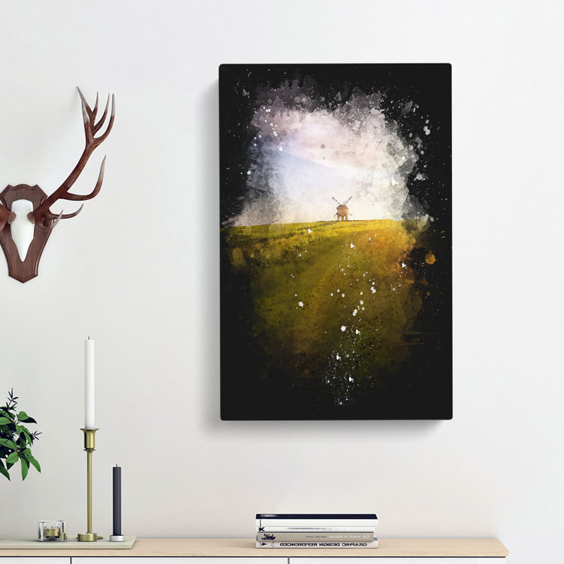 Windmill upon a Hill in Warwickshire - Wrapped Canvas, 91cm H x 60cm W x 3cm D