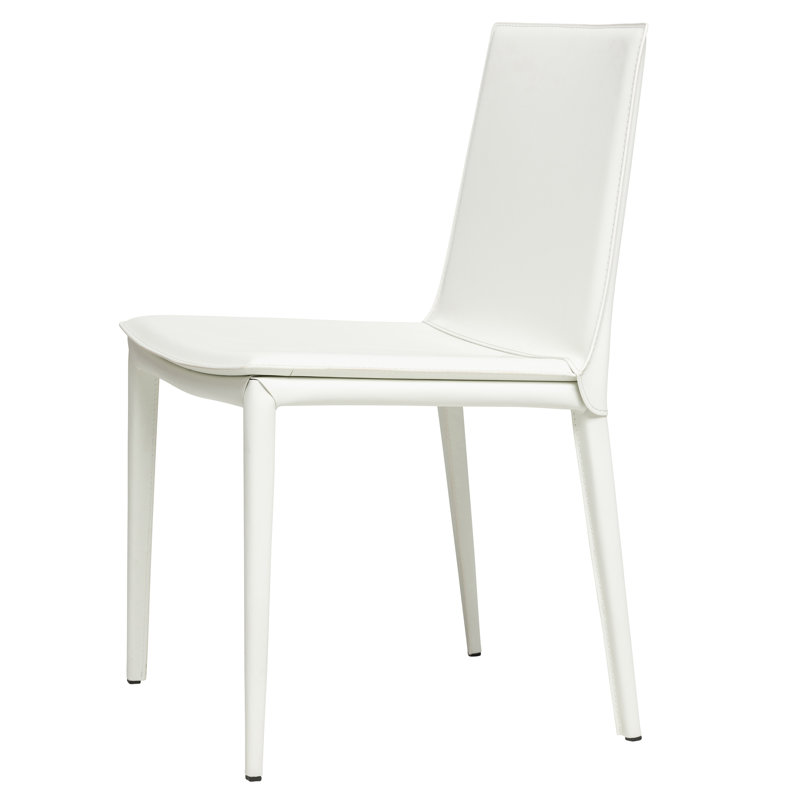 Kanaya Leather Dining Chair, White