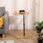 Tray Table Bamboo Height Adjustable Side Table For Sofa C-Shaped Oval End Tables With Slots