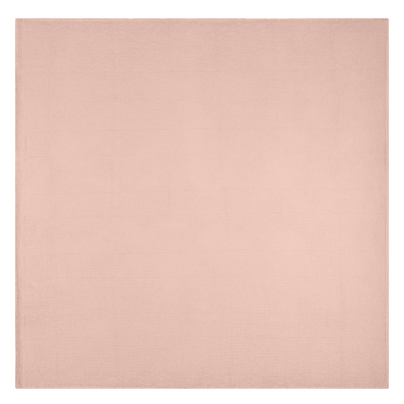 Alba Waffle Weave Bed Throw, Blossom, King/California King