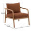 Aimee Teak Wood Outdoor Occasional Chair, Sienna