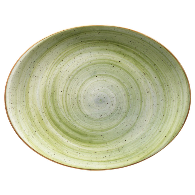 Turgla Home Gris Porcelain Platter, Green