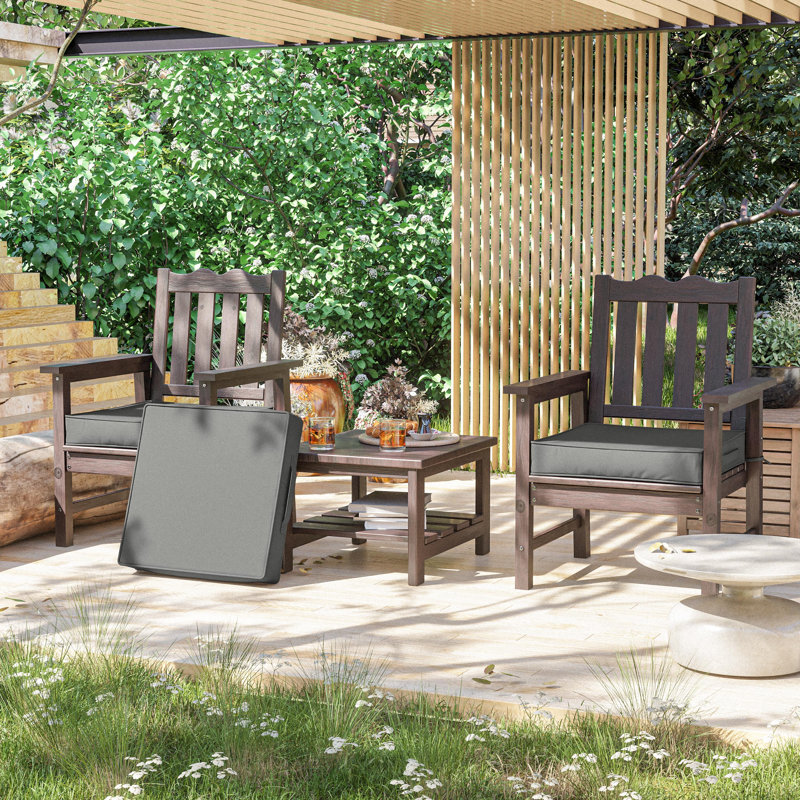 Outdoor 4” Seat Cushions And 22”X22” Outdoor Cushions Dining Seat Cushions , Light Gray