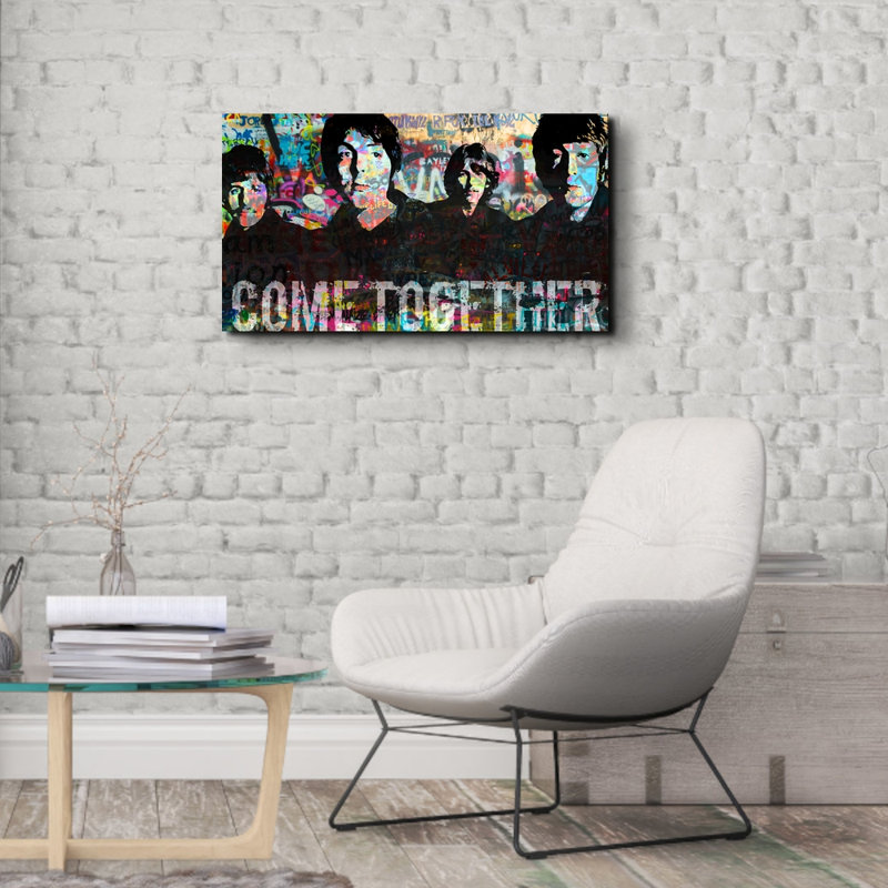 «Talmo Come Together On Canvas» par Steven Chambers, reproduction, H 15 po x l 18 po x P 1,5 po