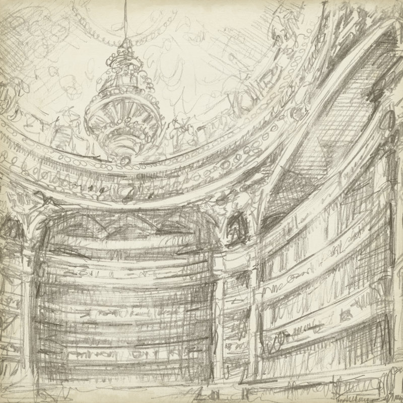 Interior Architectural Study II by Ethan Harper - Wrapped Canvas Print, 91cm H x 91cm W