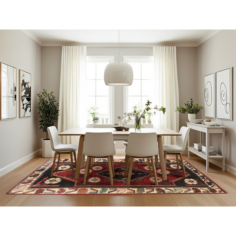 Tapis oriental beige / rouge, Rectangle 7 pi x 10 pi
