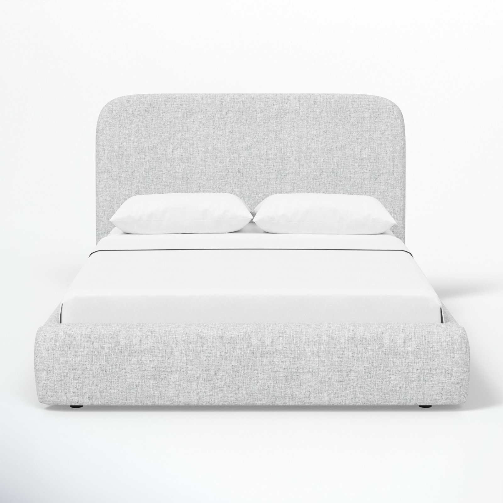 Cleophus Tall Platform Bed, California King, Gray