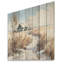 Charme des prairies dans un délice hivernal - Art sur bois de pin naturel des prairies-988496028