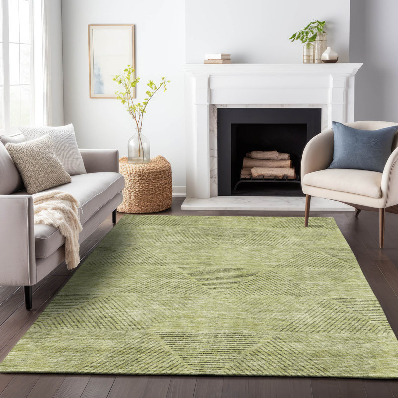Tapis intérieur / extérieur lavable Mahaney, Rectangle 10 pi x 14 pi