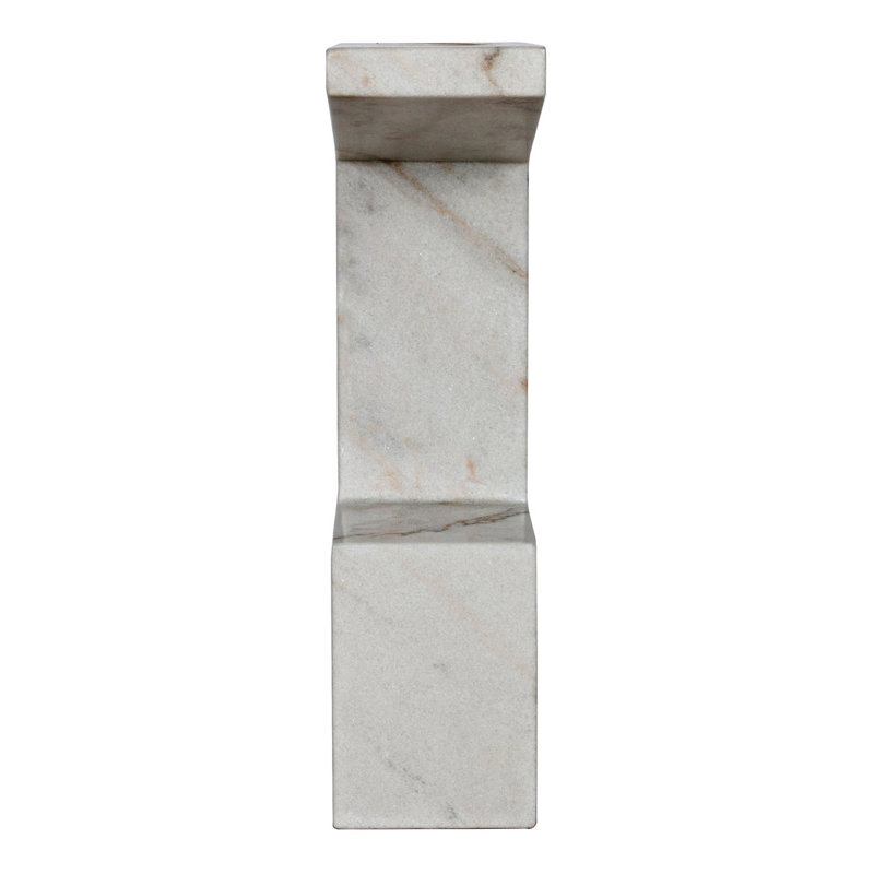 Aero Marble End Table, White Marble