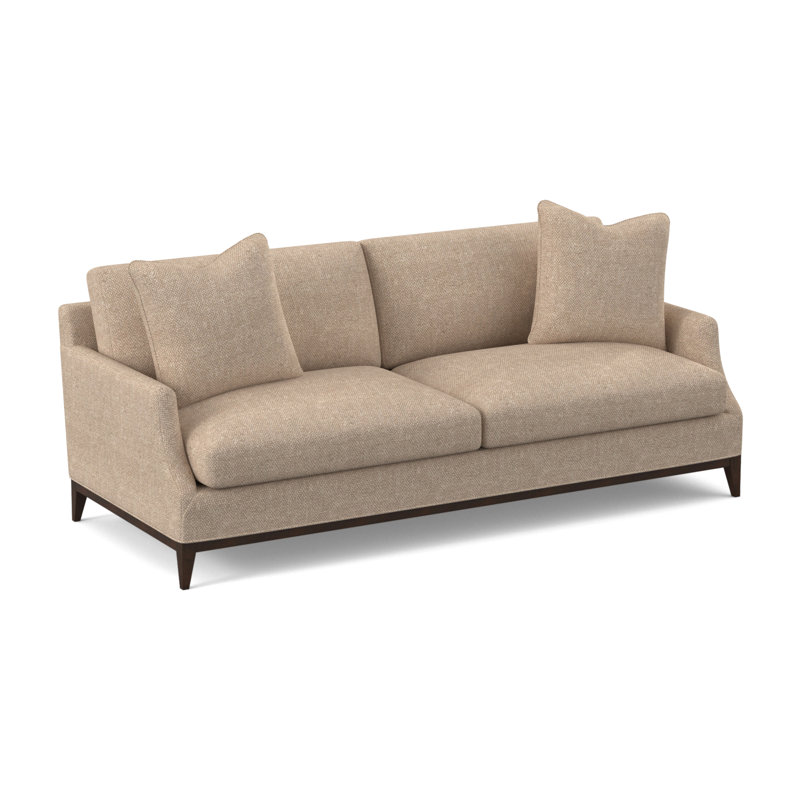 Porter Sofa, American Walnut, Filigree Ivory 100% Polyester