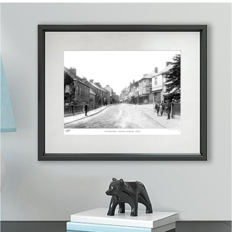 Tiverton, Gold Street 1903 by Francis Frith - Single Picture Frame Print, 60cm H x 80cm W x 2.3cm D, Light Grey/Ivory
