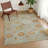 Machine Washable Indoor/Outdoor Chantille ACN2289 Damask Rug-1889209154