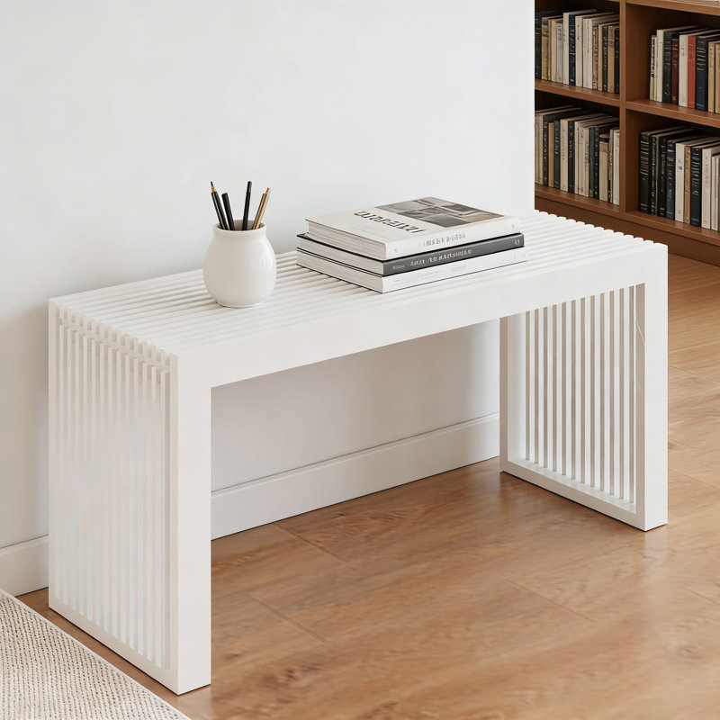 Banc en bambou massif de style campagnard, siège multifonctionnel de 35 pouces pour l'entrée, la cuisine, le salon et l'extérieur, conception durable et peu encombrante