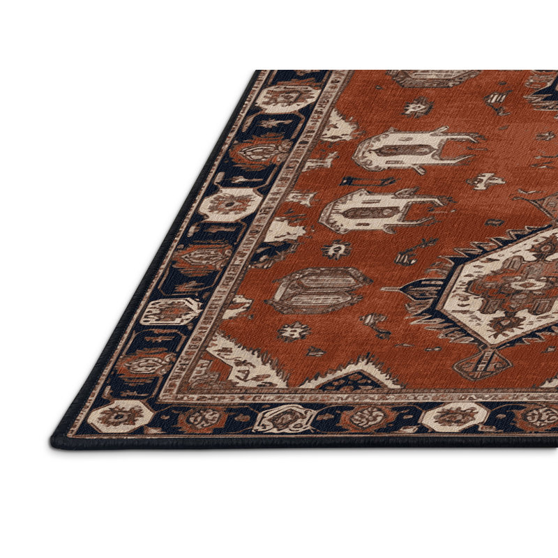Tapis brun lavable à la machine, Rectangle 8 pi x 10 pi