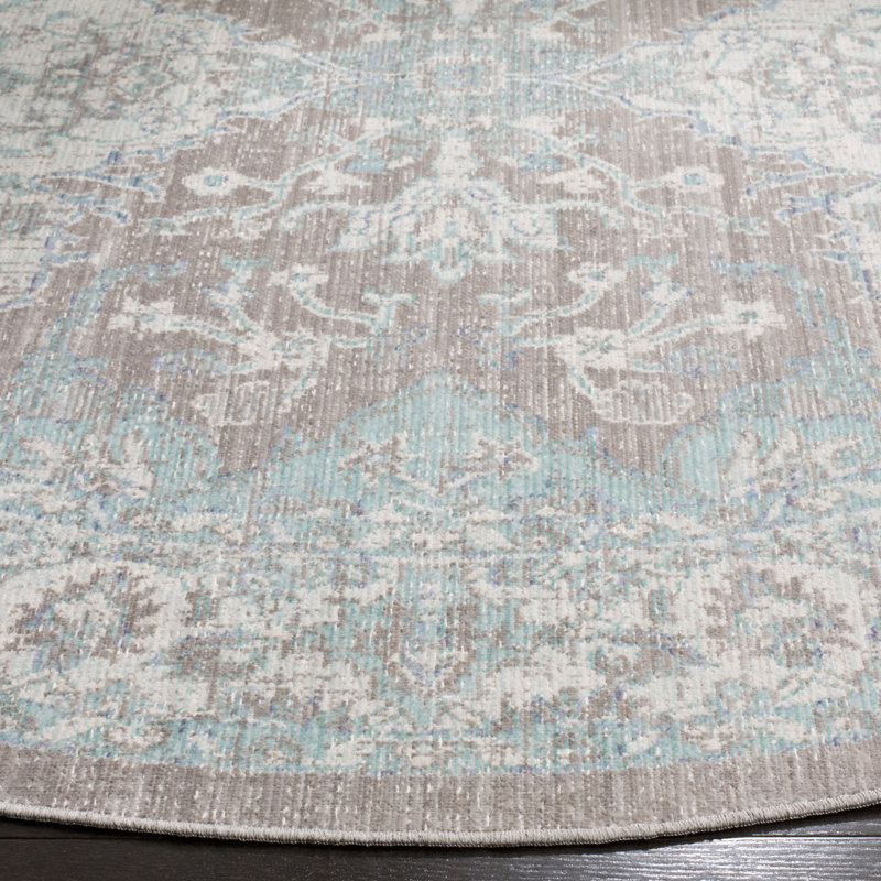 Chauncey Performance Oriental Rug, Round 6'