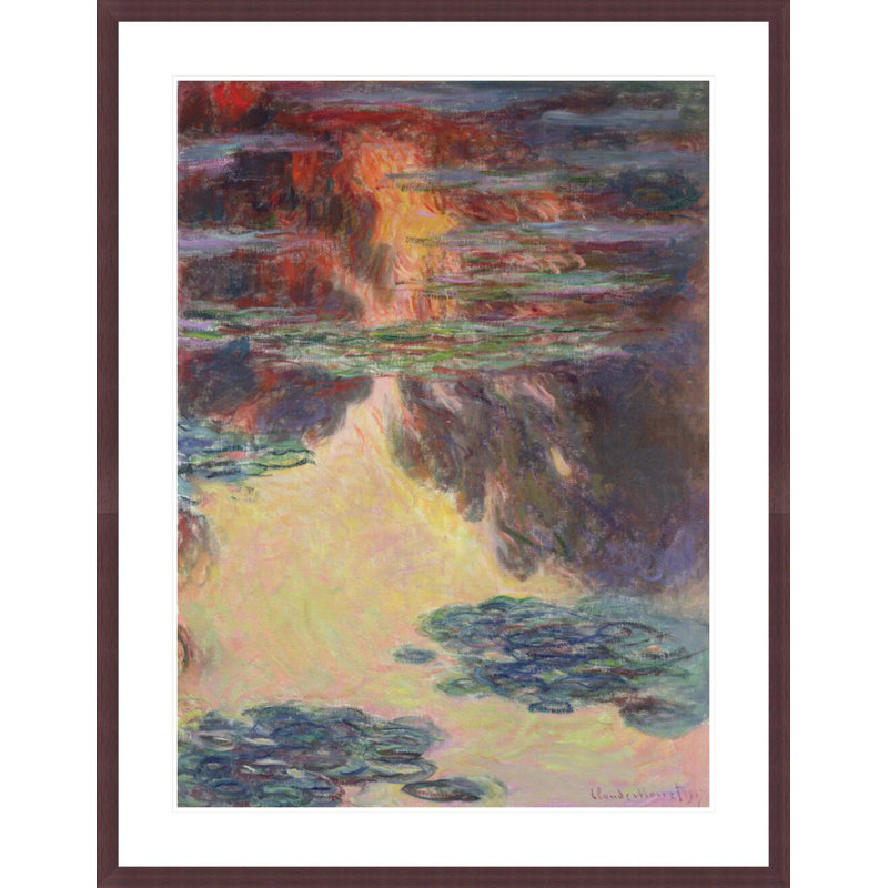 Nymphéas par Claude Monet - Impression sur toile, H 41,5 po x l 32,4 po