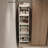 Adelaine 4-Tier Folding Narrow Storage Cabinet, 168 QT Stackable Plastic Storage Organizer with Magnetic Doors, Adjustable Shelves and Wheels-1602165557