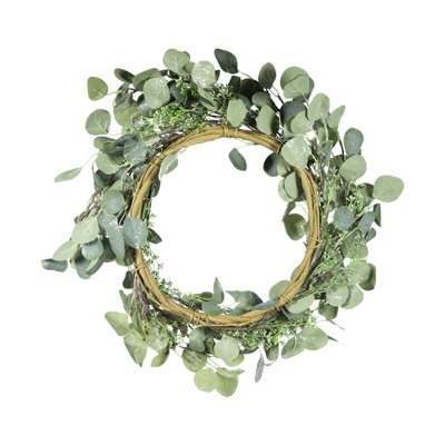 D23.6" Eucalyptus Wreath, Green