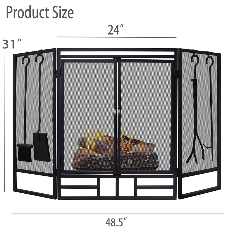 Sonrisa Iron Fireplace Screen