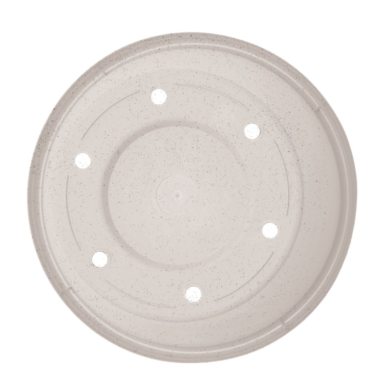 Pot à fleur intérieur / extérieur en plastique Terra, H 17 po x l 20,5 po x P 20,5 po, Vanilla Bean