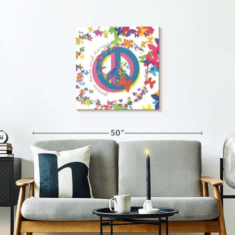 Khyia Peace Love And Harmony, 24" H x 24" W