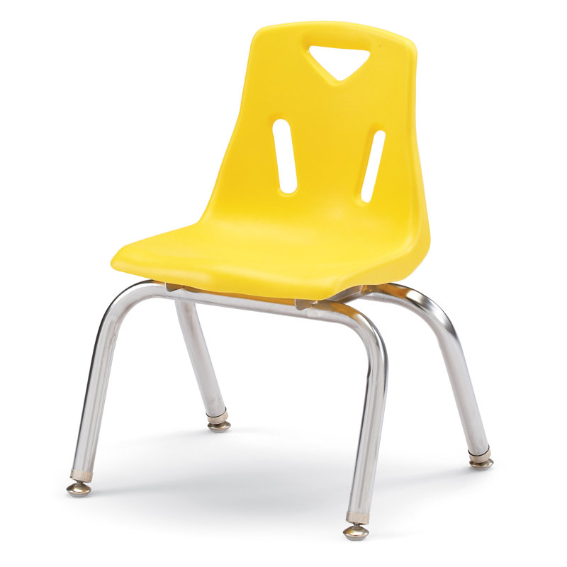 Chaise empilable Berries®, Plaqué chrome, Jaune, 12 po