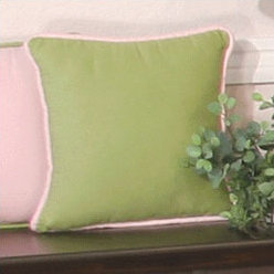 Modern Baby Girl Caffe Throw Pillow