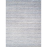 Hand-Knotted Wool/Silk Gray Area Rug