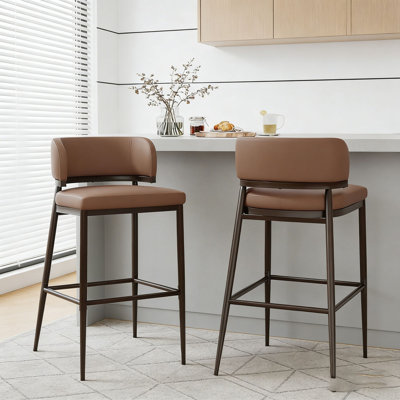 Metal and Leathaire Barstool