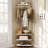 Corner Coat Rack With Shoe Bench and 6 Double Hooks, Corner Hall Tree - Clothes Rack With Storage Hall Tree With Organizer Shelf for Entryway, Hallway, Closet-1786214080
