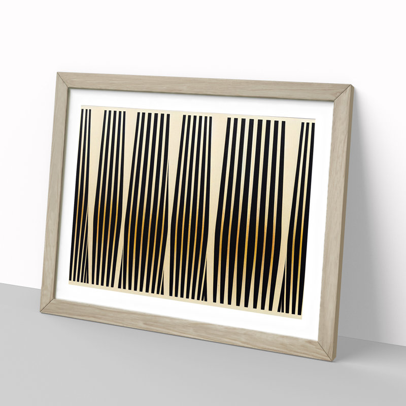 Cosmopolitan Modern Abstract - Framed Print, 25cm H x 34cm W x 2cm D, Oak