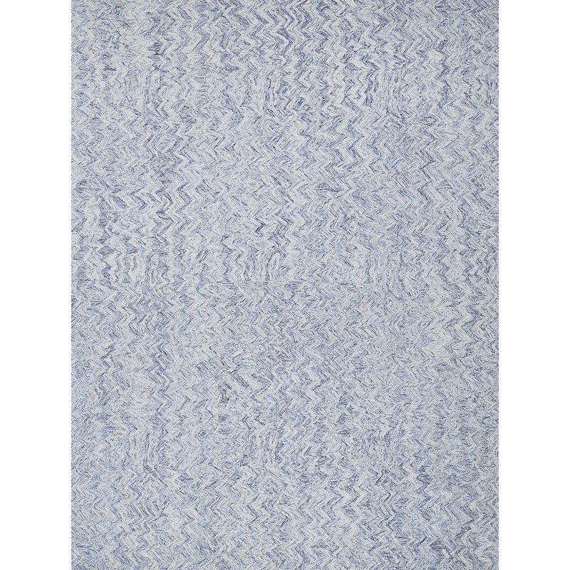 Exquisite Rugs Veneta Handmade Hand-Tufted New Zealand Wool On Canvas Blue Area Rug, Rectangle 4' x 6'
