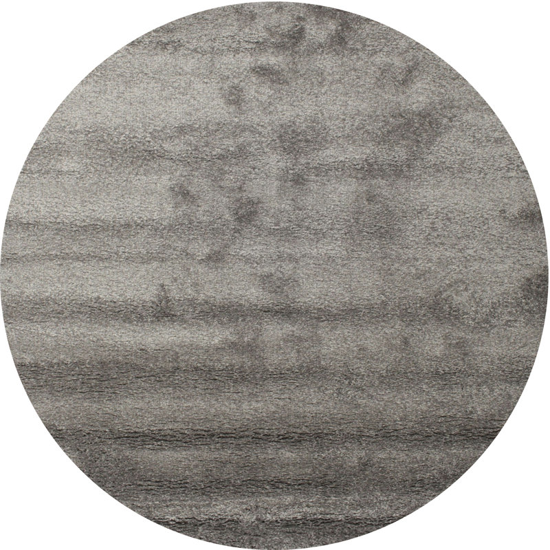 Tapis gris zone contemporaine, Rond 3 pi