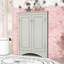 Armoire de rangement autoportante triangulaire pour salle de bain avec tablettes réglables-735184416