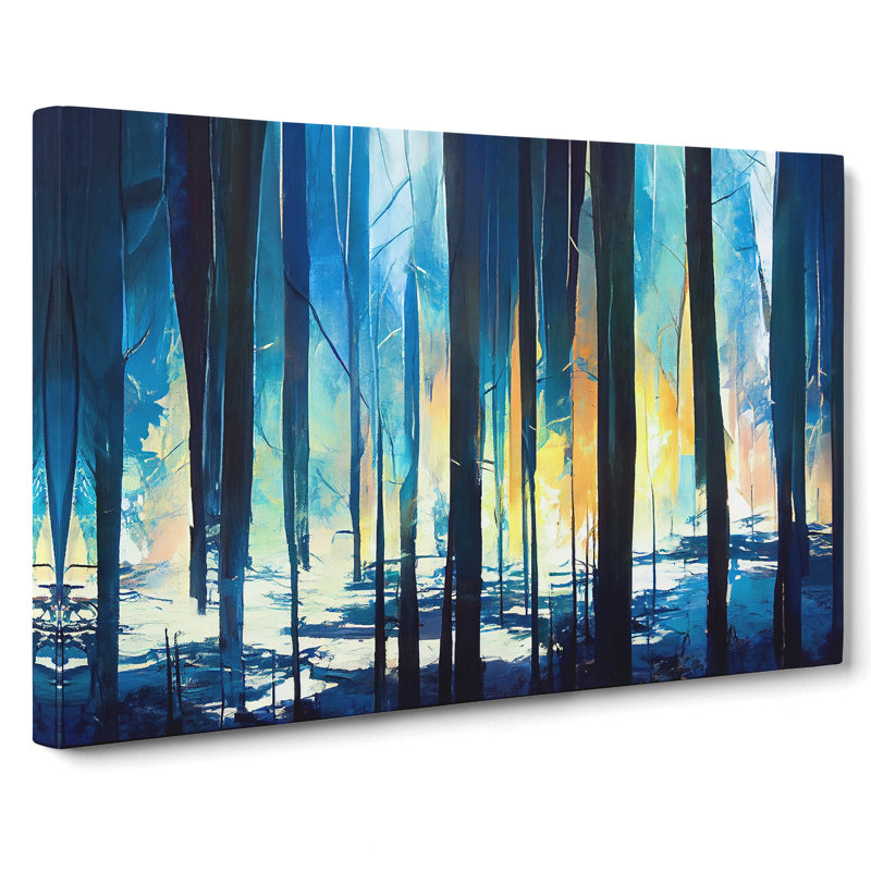 Cool Abstract Forest Vol.4 - Wrapped Canvas, 35cm H x 50cm W x 3cm D